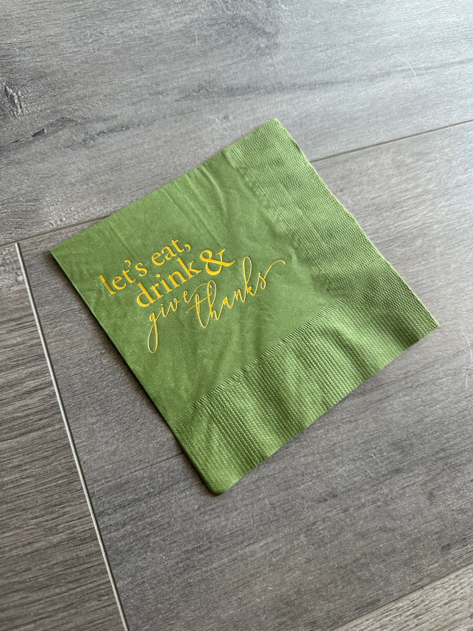 Eat, Drink, Give Thanks — Cocktail Napkin