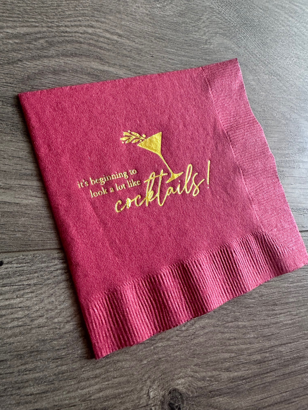 Beginning to Look a Lot Like Cocktails — Cocktail Napkin