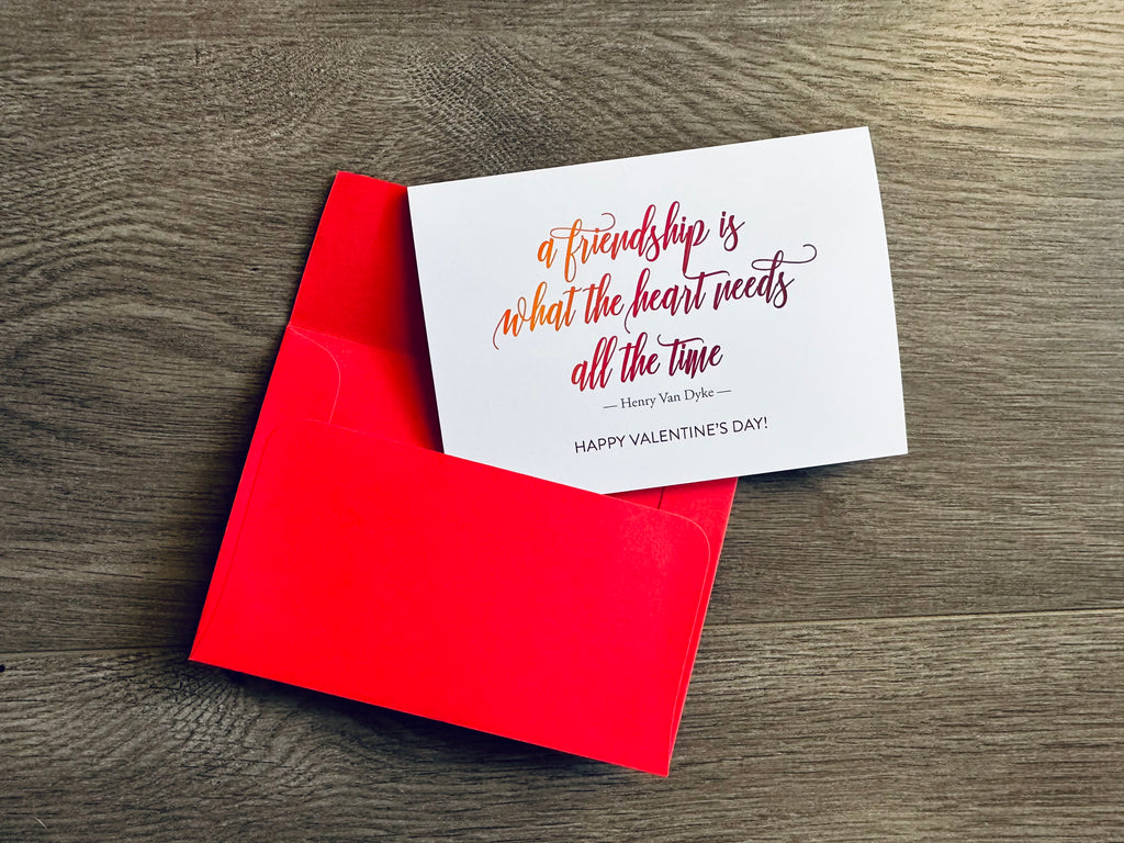 A friendship is... — Mini Valentine Notecards