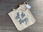 all the things natural canvas tote by stationare