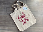 Bride Tribe Natural Canvas tote by stationare