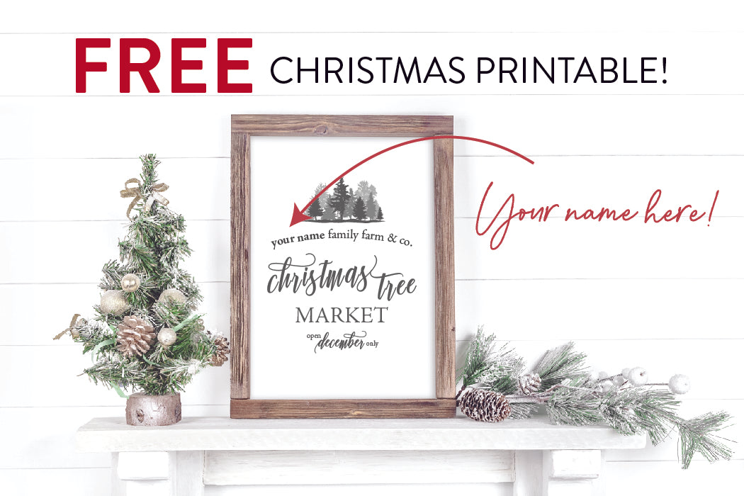 FREE Personalized Christmas Market Printable