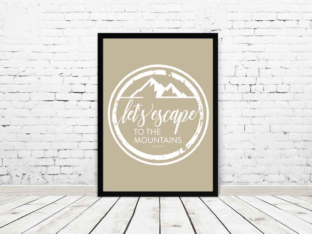 lets escape to the mountains downloadable instant art by stationare