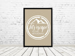 lets escape to the mountains downloadable instant art by stationare