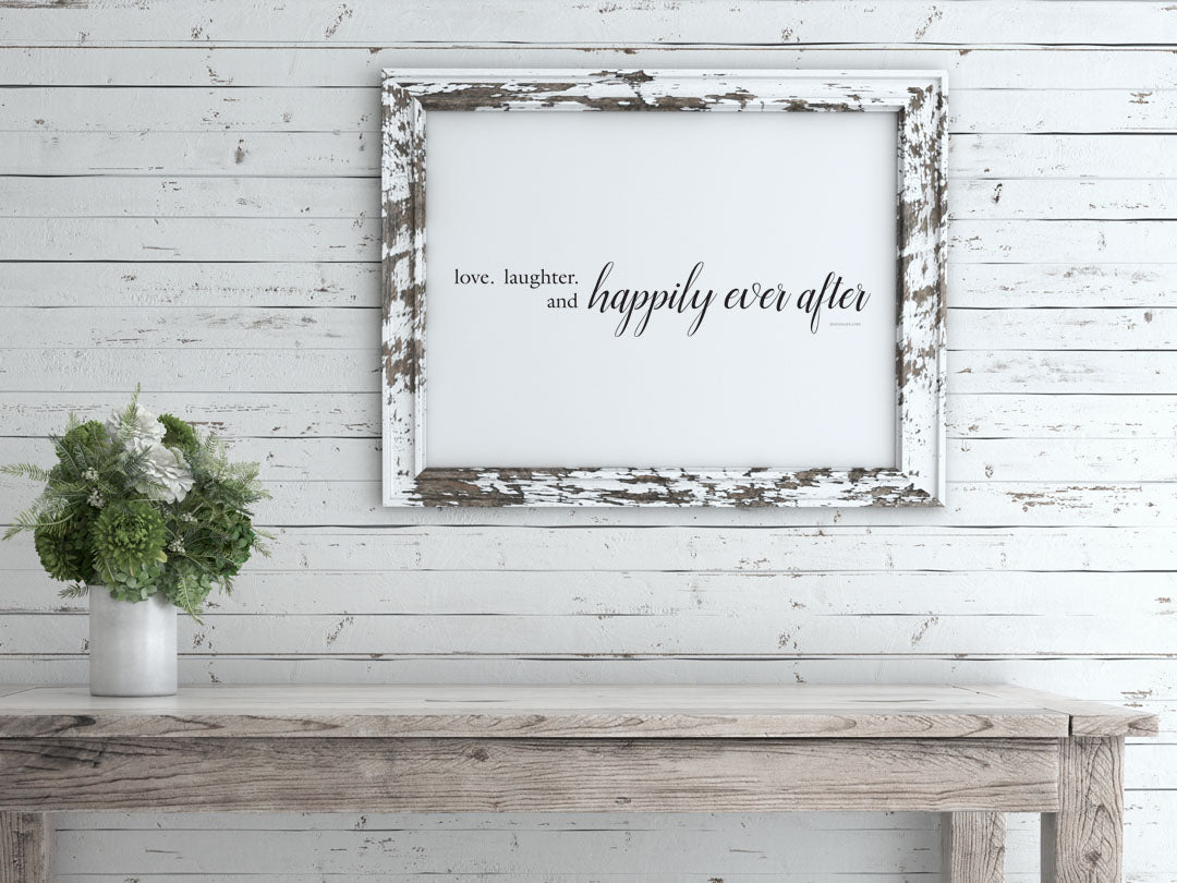love laughter and happily ever after instant art by stationare