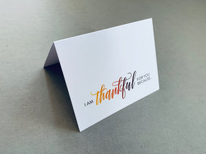 I am thankful for you because notecard by Stationare