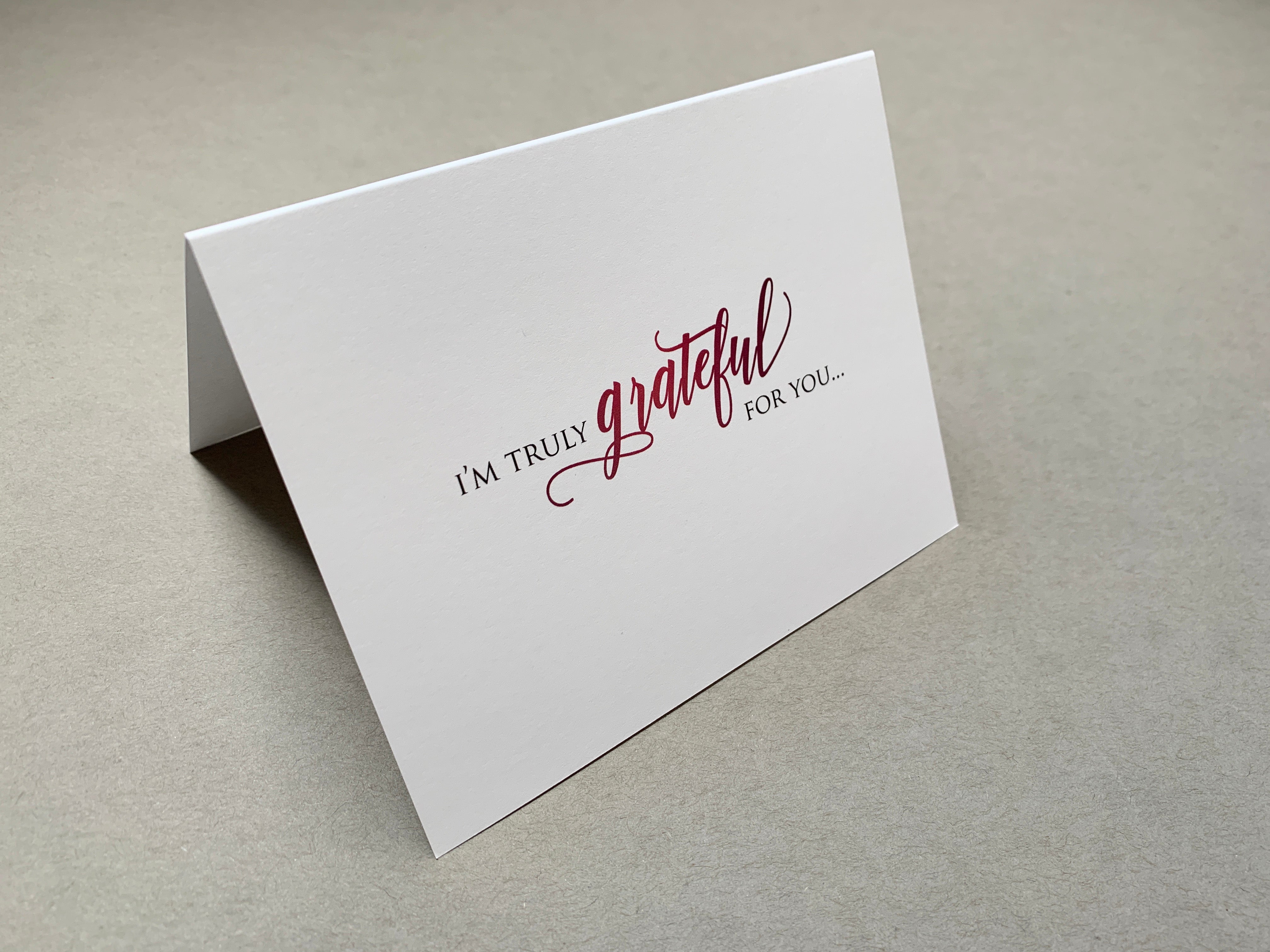 truly grateful for you thank you notecard by stationare