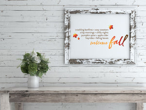 welcome fall and all the things you love about it art download by stationare
