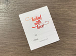 baked with love sticker gift tag by stationare
