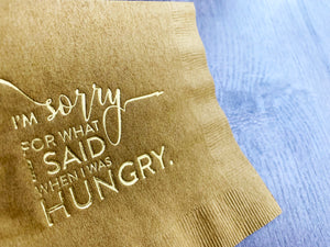 Sorry for What I Said — Cocktail Napkin