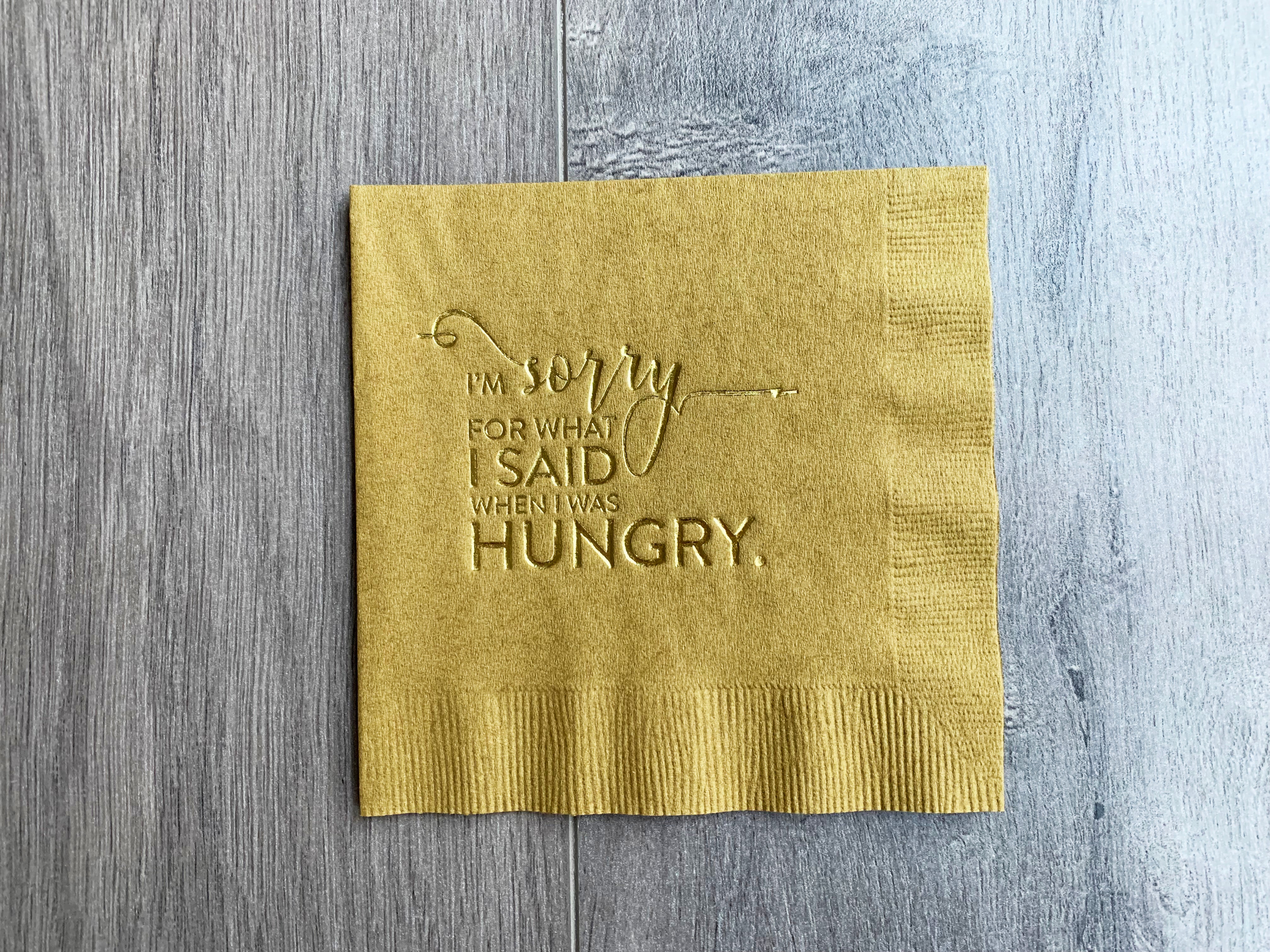Sorry for What I Said — Cocktail Napkin