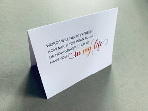 grateful to have you in my life card by Stationare