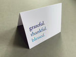 grateful thankful blessed card by Stationare