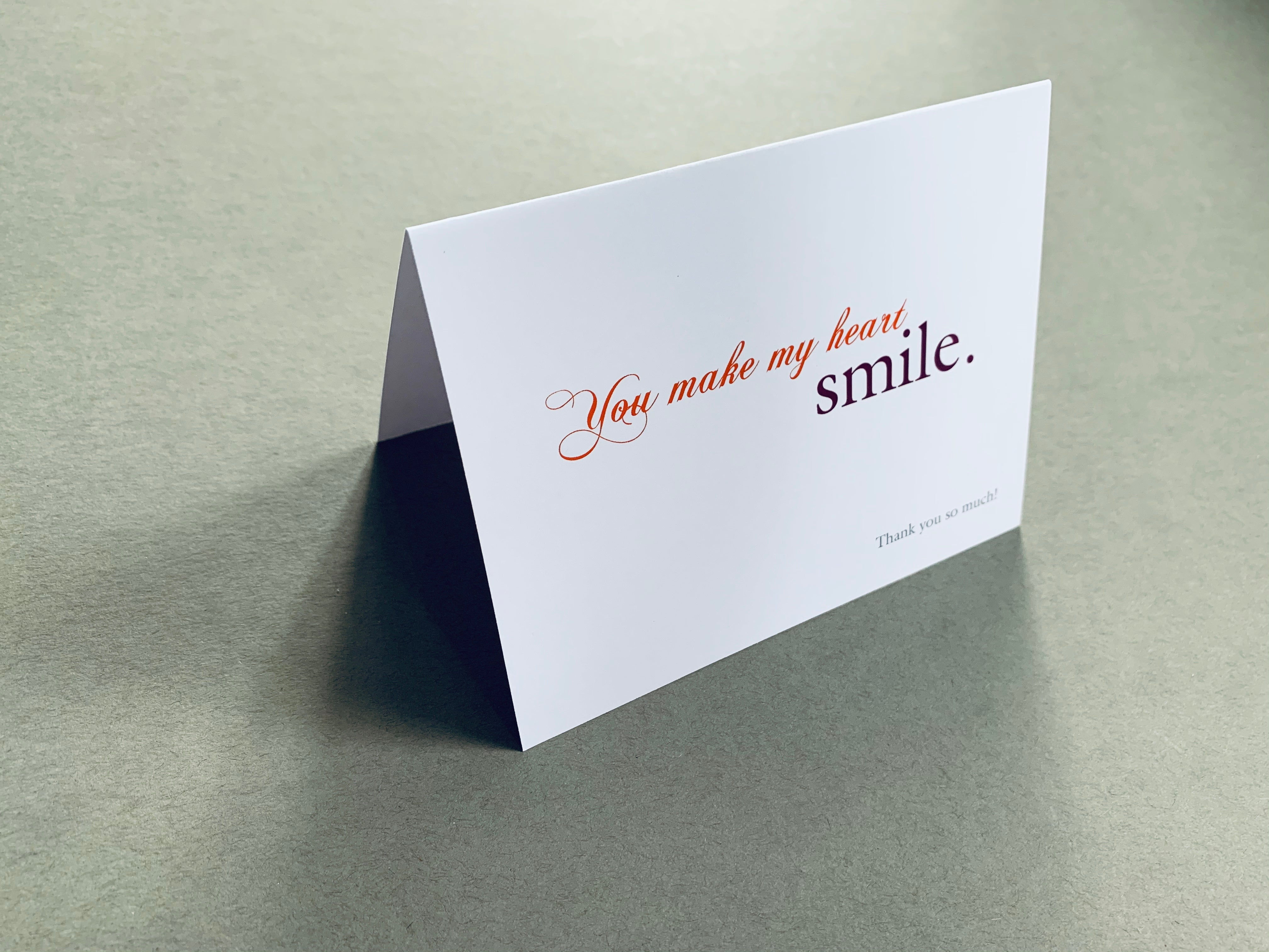 you make my heart smile card by Stationare