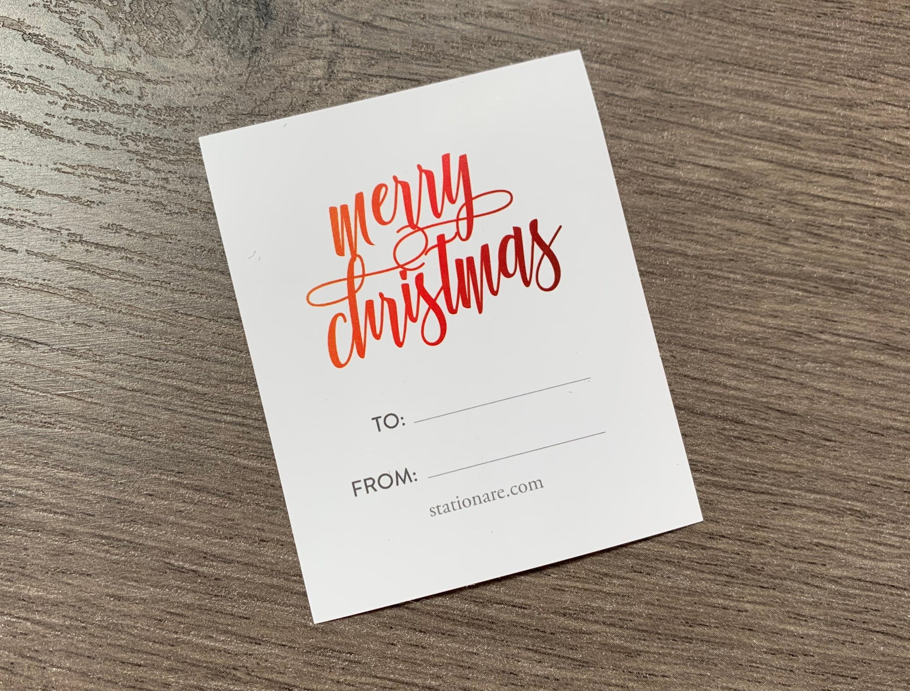 merry christmas sticker gift tag by stationare